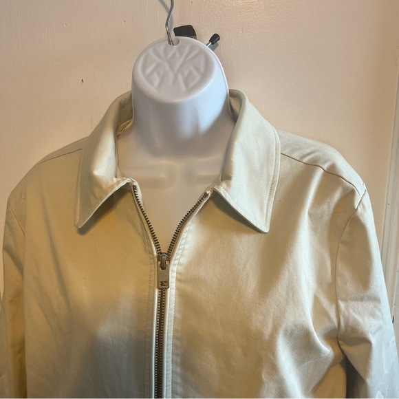 NEW Express Mens XS Jacket Beige Full Zip Stretch Cotton Twill Golf Windbreaker - Picture 5 of 12